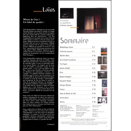 MIROIR de L'ART |Premier Numéro