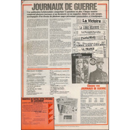 JOURNAUX DE GUERRE |Premier Numéro