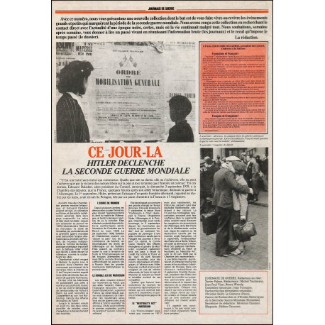 JOURNAUX DE GUERRE |Premier Numéro