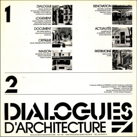 DIALOGUES D'ARCHITECTURE |Premier Numéro