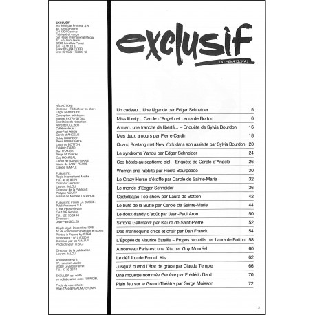 exclusif international |Premier Numéro