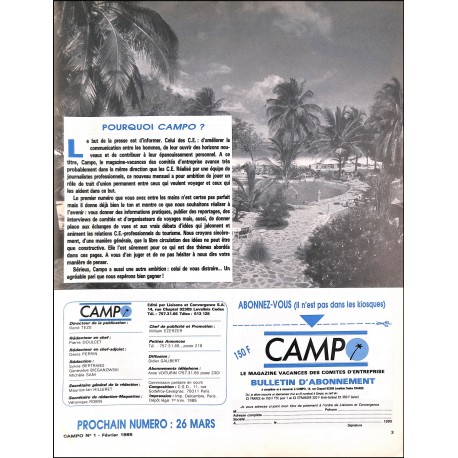 CAMPO |Premier Numéro