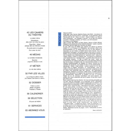 ACTE 1 magazine |Premier Numéro