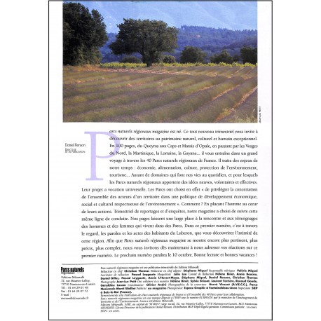 Parcs naturels régionaux magazine |Premier Numéro