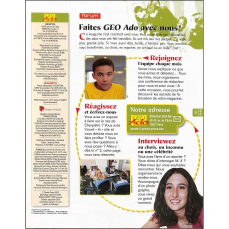 GEO Ado |Premier Numéro