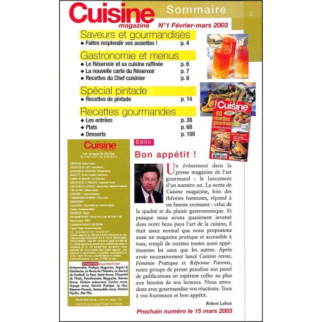 CUISINE MAGAZINE |Premier Numéro