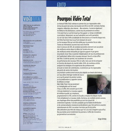 VIDÉO TOTAL |Premier Numéro