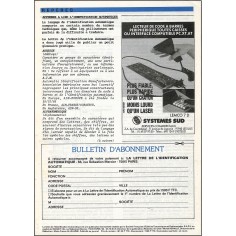 La lettre de l'identification automatique. |Premier Numéro 2