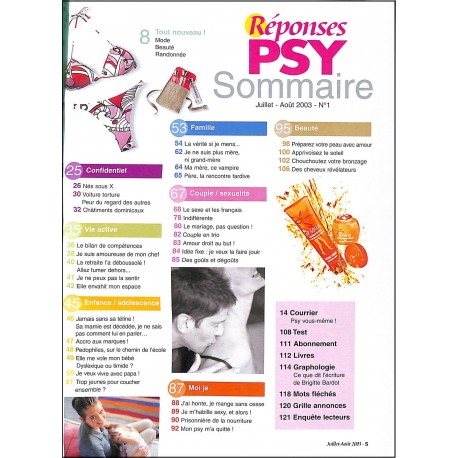 Réponses PSY |Premier Numéro