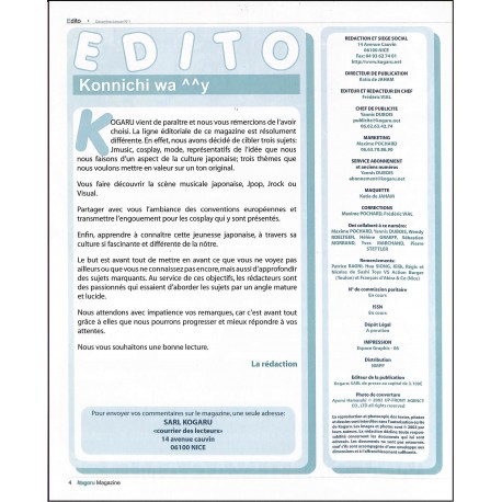 KOGARU |Premier Numéro