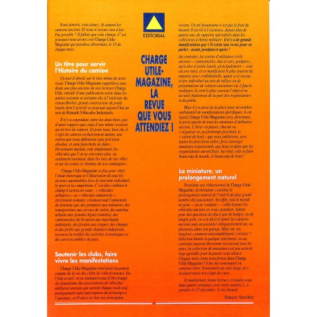 CHARGE UTILE Magazine |Premier Numéro