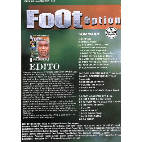 FOOT Option |Premier Numéro