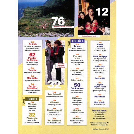 CÔTÉ FEMME |Premier Numéro