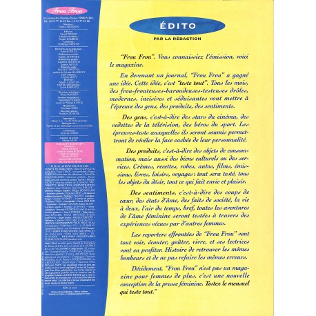 Frou Frou |Premier Numéro