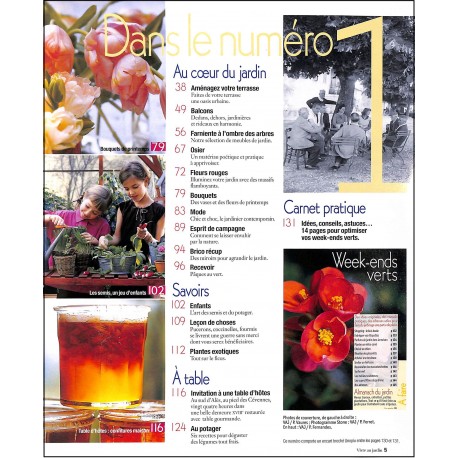 Vivre au jardin |Premier Numéro