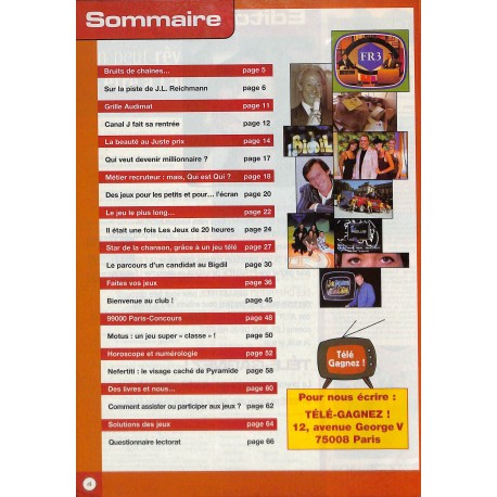 Télé Gagnez! |Premier Numéro