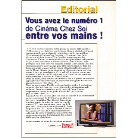 CINEMA CHEZ SOI |Premier Numéro