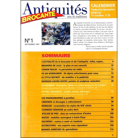 Antiquités Brocante |Premier Numéro