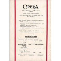 Opera Supplément Théâtral |Premier Numéro 2
