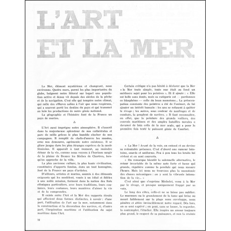 L’ART ET LA MER |Premier Numéro