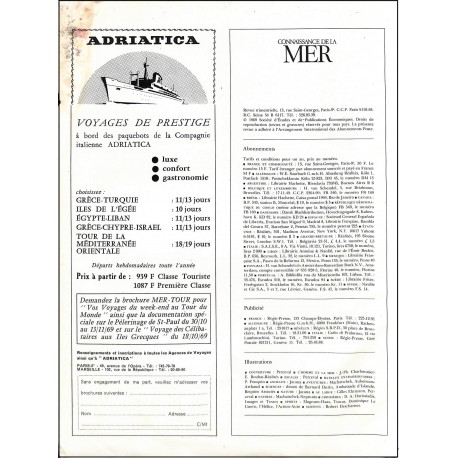 CONNAISSANCE DE LA MER |Premier Numéro