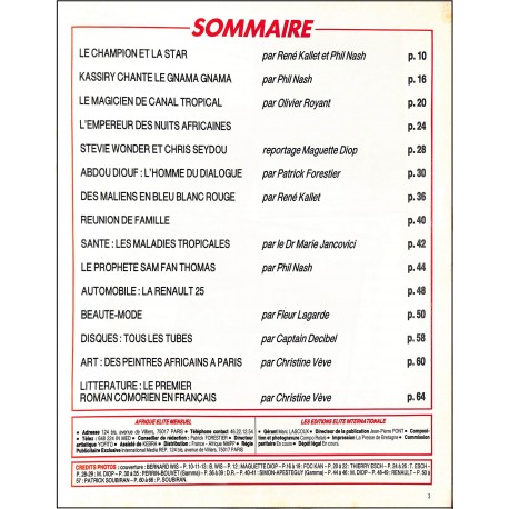 Afrique ELITE |Premier Numéro