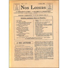 NOS LOISIRS |Premier Numéro 2
