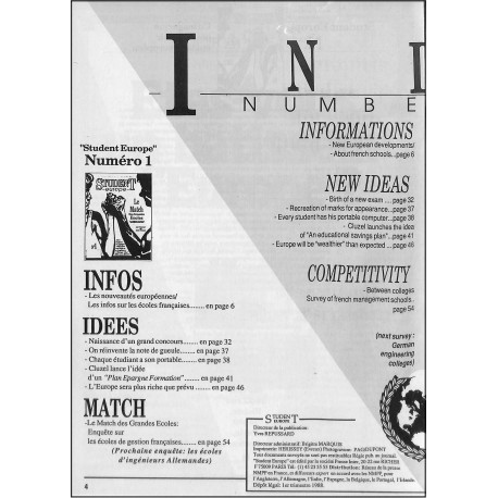 Student Europe |Premier Numéro