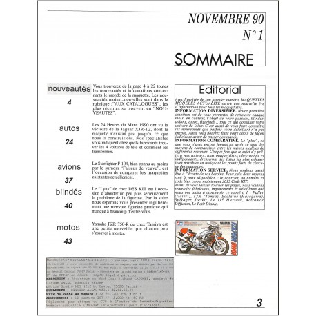 Maquettes Modèles Actualité |Premier Numéro