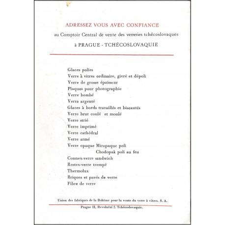 Verre Tchécoslovaque |Premier Numéro