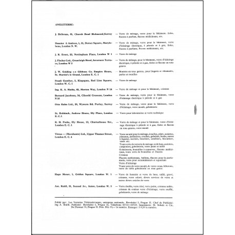 Verre Tchécoslovaque |Premier Numéro