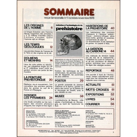 Initiation à l'Archéologie et à la Préhistoire |Premier Numéro