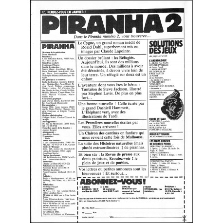 PIRANHA |Premier Numéro