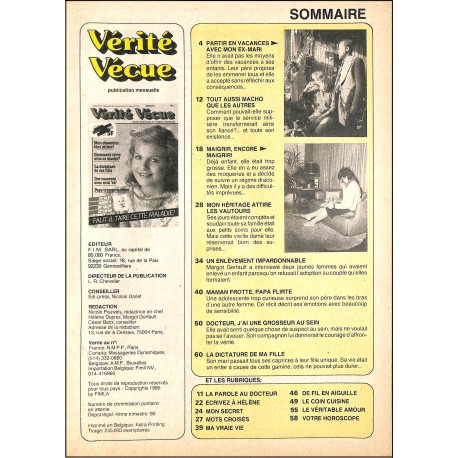 Vérité Vécue |Premier Numéro