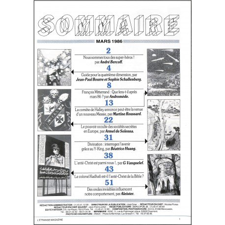 L'ETRANGE |Premier Numéro