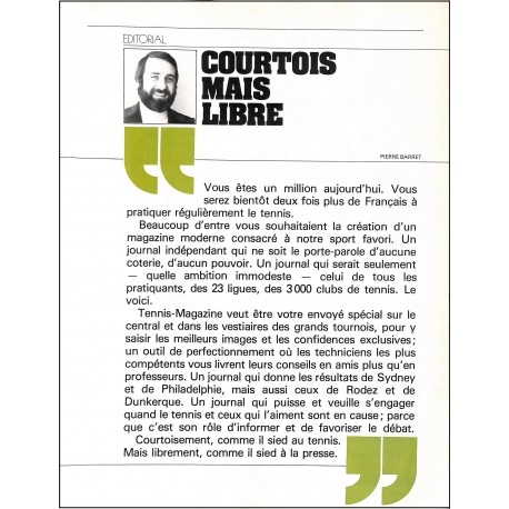 Tennis magazine |Premier Numéro