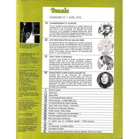 Tennis magazine |Premier Numéro