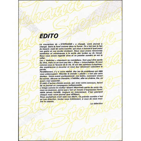 le nouveau Stéphanie |Premier Numéro