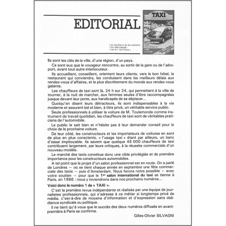 TAXI |Premier Numéro