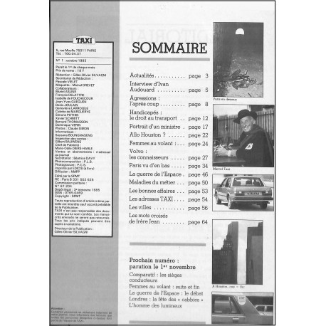 TAXI |Premier Numéro