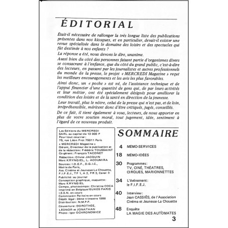 MERCREDI magazine |Premier Numéro