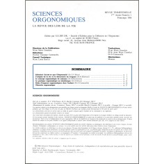 SCIENCES ORGONOMIQUES |Premier Numéro 2