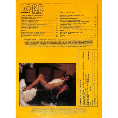 LORD international |Premier Numéro