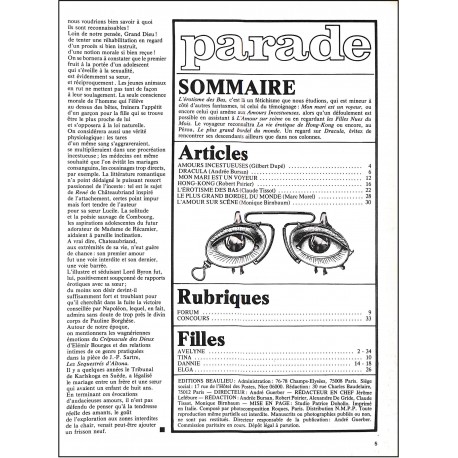 parade |Premier Numéro