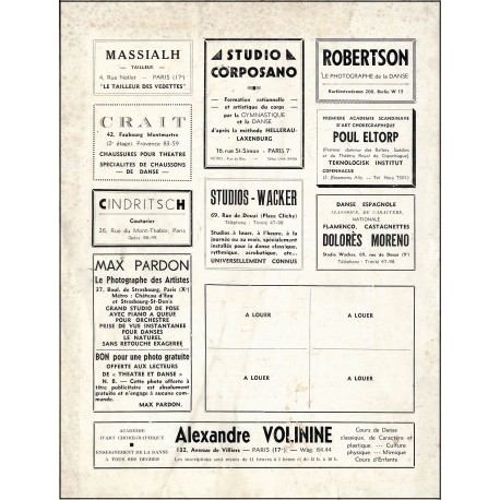 le THÈATRE et la DANSE |Premier Numéro