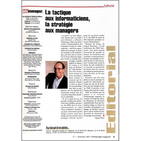 Infomanager magazine |Premier Numéro