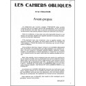 LES CAHIERS OBLIQUES |Premier Numéro