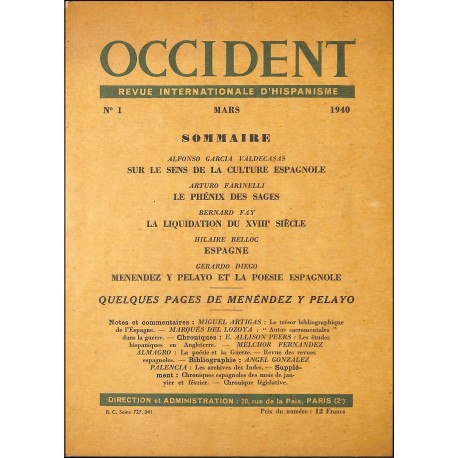 OCCIDENT |Premier Numéro