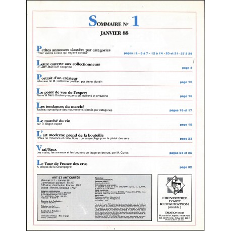 Art & Antiquités |Premier Numéro
