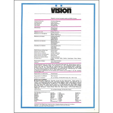 VISION |Premier Numéro